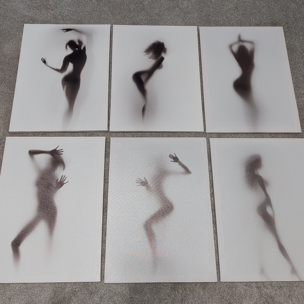 Woman Body Silhouette Canvas Wall Art Pictures - 6